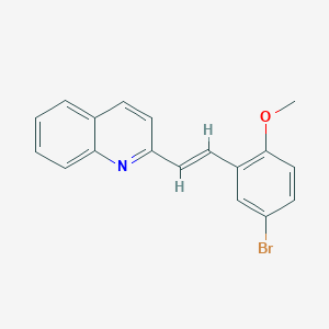 molecular formula C18H14BrNO B5435711 2-[2-(5-bromo-2-methoxyphenyl)vinyl]quinoline 