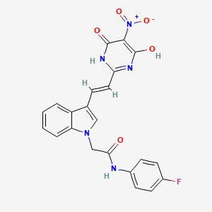 molecular formula C22H16FN5O5 B5435717 N-(4-fluorophenyl)-2-{3-[2-(4-hydroxy-5-nitro-6-oxo-1,6-dihydro-2-pyrimidinyl)vinyl]-1H-indol-1-yl}acetamide 