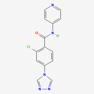 2-chloro-N-4-pyridinyl-4-(4H-1,2,4-triazol-4-yl)benzamide