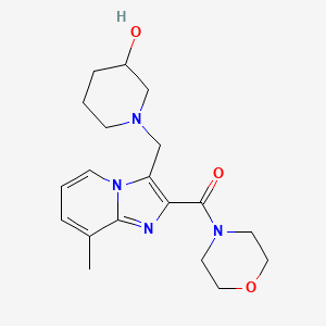 1-{[8-methyl-2-(morpholin-4-ylcarbonyl)imidazo[1,2-a]pyridin-3-yl]methyl}piperidin-3-ol