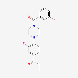 1-{3-fluoro-4-[4-(3-fluorobenzoyl)-1-piperazinyl]phenyl}-1-propanone