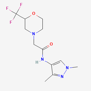 N-(1,3-dimethyl-1H-pyrazol-4-yl)-2-[2-(trifluoromethyl)morpholin-4-yl]acetamide