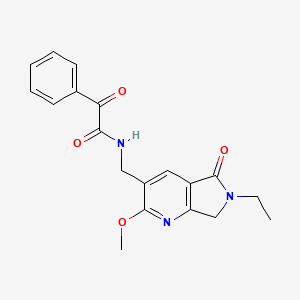 molecular formula C19H19N3O4 B5435749 N-[(6-ethyl-2-methoxy-5-oxo-6,7-dihydro-5H-pyrrolo[3,4-b]pyridin-3-yl)methyl]-2-oxo-2-phenylacetamide 