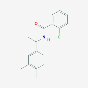 molecular formula C17H18ClNO B5435755 2-chloro-N-[1-(3,4-dimethylphenyl)ethyl]benzamide 