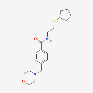 N-[2-(cyclopentylthio)ethyl]-4-(4-morpholinylmethyl)benzamide