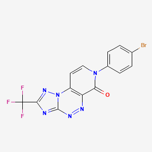 molecular formula C14H6BrF3N6O B5435761 7-(4-bromophenyl)-2-(trifluoromethyl)pyrido[4,3-e][1,2,4]triazolo[5,1-c][1,2,4]triazin-6(7H)-one 