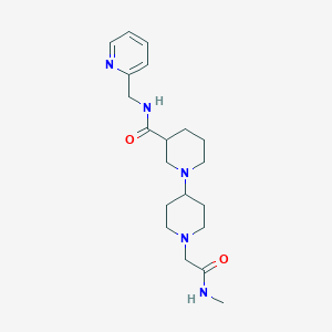 molecular formula C20H31N5O2 B5435771 1'-[2-(methylamino)-2-oxoethyl]-N-(pyridin-2-ylmethyl)-1,4'-bipiperidine-3-carboxamide 