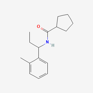 N-[1-(2-methylphenyl)propyl]cyclopentanecarboxamide