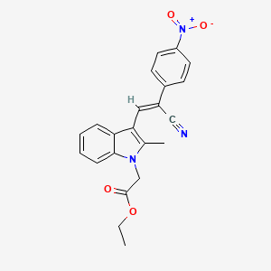 ethyl {3-[2-cyano-2-(4-nitrophenyl)vinyl]-2-methyl-1H-indol-1-yl}acetate