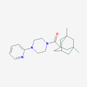 molecular formula C22H31N3O B5435796 1-[(3,5-dimethyl-1-adamantyl)carbonyl]-4-(2-pyridinyl)piperazine 