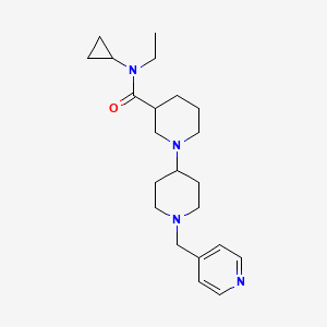 molecular formula C22H34N4O B5435817 N-cyclopropyl-N-ethyl-1'-(pyridin-4-ylmethyl)-1,4'-bipiperidine-3-carboxamide 