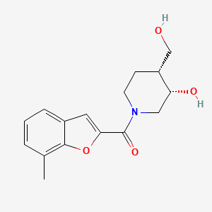 (3S*,4R*)-4-(hydroxymethyl)-1-[(7-methyl-1-benzofuran-2-yl)carbonyl]-3-piperidinol