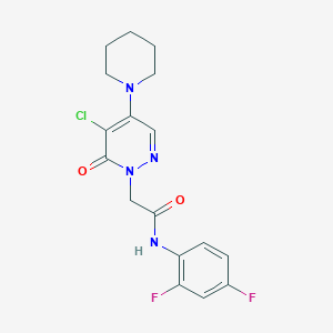 2-[5-chloro-6-oxo-4-(1-piperidinyl)-1(6H)-pyridazinyl]-N-(2,4-difluorophenyl)acetamide