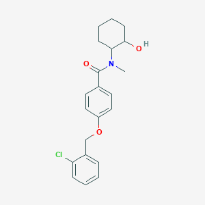 4-[(2-chlorobenzyl)oxy]-N-(2-hydroxycyclohexyl)-N-methylbenzamide