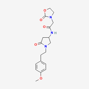 N-{1-[2-(4-methoxyphenyl)ethyl]-5-oxopyrrolidin-3-yl}-2-(2-oxo-1,3-oxazolidin-3-yl)acetamide