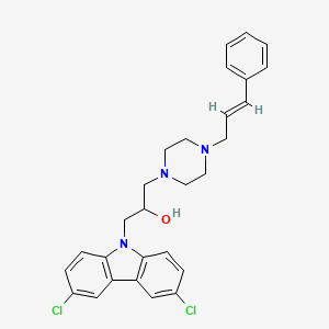 1-(3,6-dichloro-9H-carbazol-9-yl)-3-[4-(3-phenyl-2-propen-1-yl)-1-piperazinyl]-2-propanol