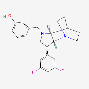 3-{[(3R*,3aR*,7aR*)-3-(3,5-difluorophenyl)hexahydro-4,7-ethanopyrrolo[3,2-b]pyridin-1(2H)-yl]methyl}phenol