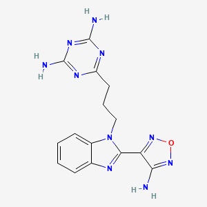 6-{3-[2-(4-amino-1,2,5-oxadiazol-3-yl)-1H-benzimidazol-1-yl]propyl}-1,3,5-triazine-2,4-diamine