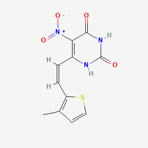 molecular formula C11H9N3O4S B5435932 6-[2-(3-methyl-2-thienyl)vinyl]-5-nitro-2,4(1H,3H)-pyrimidinedione 