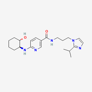 6-{[(1S*,2S*)-2-hydroxycyclohexyl]amino}-N-[3-(2-isopropyl-1H-imidazol-1-yl)propyl]nicotinamide