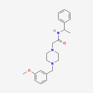 2-[4-(3-methoxybenzyl)-1-piperazinyl]-N-(1-phenylethyl)acetamide