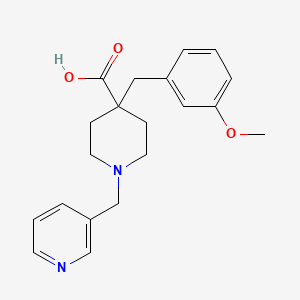 molecular formula C20H24N2O3 B5435947 4-(3-methoxybenzyl)-1-(pyridin-3-ylmethyl)piperidine-4-carboxylic acid 