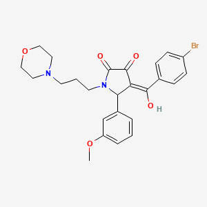 4-(4-bromobenzoyl)-3-hydroxy-5-(3-methoxyphenyl)-1-[3-(4-morpholinyl)propyl]-1,5-dihydro-2H-pyrrol-2-one