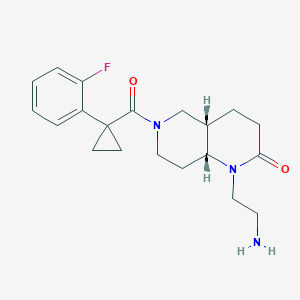 rel-(4aS,8aR)-1-(2-aminoethyl)-6-{[1-(2-fluorophenyl)cyclopropyl]carbonyl}octahydro-1,6-naphthyridin-2(1H)-one hydrochloride