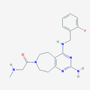 N~4~-(2-fluorobenzyl)-7-[(methylamino)acetyl]-6,7,8,9-tetrahydro-5H-pyrimido[4,5-d]azepine-2,4-diamine dihydrochloride