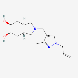 molecular formula C16H25N3O2 B5435999 (3aR*,5S*,6S*,7aS*)-2-[(1-allyl-3-methyl-1H-pyrazol-4-yl)methyl]octahydro-1H-isoindole-5,6-diol 