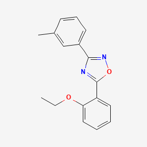 molecular formula C17H16N2O2 B5436008 5-(2-ethoxyphenyl)-3-(3-methylphenyl)-1,2,4-oxadiazole 