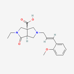 (3aS*,6aS*)-2-ethyl-5-[(2E)-3-(2-methoxyphenyl)prop-2-en-1-yl]-1-oxohexahydropyrrolo[3,4-c]pyrrole-3a(1H)-carboxylic acid