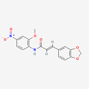 molecular formula C17H14N2O6 B5436032 3-(1,3-benzodioxol-5-yl)-N-(2-methoxy-4-nitrophenyl)acrylamide 