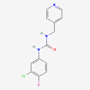 molecular formula C13H11ClFN3O B5436037 N-(3-chloro-4-fluorophenyl)-N'-(4-pyridinylmethyl)urea 