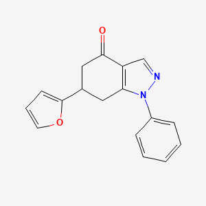 molecular formula C17H14N2O2 B5436053 6-(2-furyl)-1-phenyl-1,5,6,7-tetrahydro-4H-indazol-4-one 