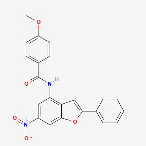 4-methoxy-N-(6-nitro-2-phenyl-1-benzofuran-4-yl)benzamide