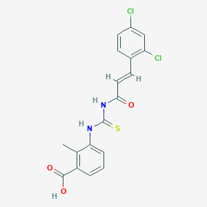 3-[({[3-(2,4-dichlorophenyl)acryloyl]amino}carbonothioyl)amino]-2-methylbenzoic acid