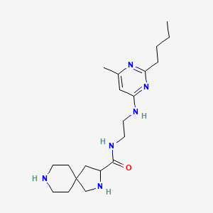 N-{2-[(2-butyl-6-methyl-4-pyrimidinyl)amino]ethyl}-2,8-diazaspiro[4.5]decane-3-carboxamide dihydrochloride