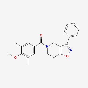 molecular formula C22H22N2O3 B5436084 5-(4-methoxy-3,5-dimethylbenzoyl)-3-phenyl-4,5,6,7-tetrahydroisoxazolo[4,5-c]pyridine 