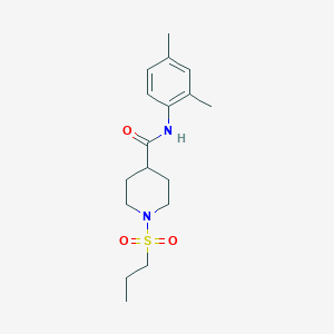 molecular formula C17H26N2O3S B5436092 N-(2,4-dimethylphenyl)-1-(propylsulfonyl)-4-piperidinecarboxamide 