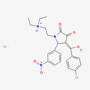 4-(4-chlorobenzoyl)-1-[2-(diethylamino)ethyl]-3-hydroxy-5-(3-nitrophenyl)-1,5-dihydro-2H-pyrrol-2-one hydrochloride