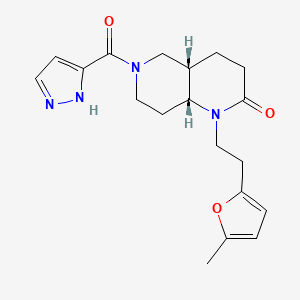 (4aS*,8aR*)-1-[2-(5-methyl-2-furyl)ethyl]-6-(1H-pyrazol-3-ylcarbonyl)octahydro-1,6-naphthyridin-2(1H)-one