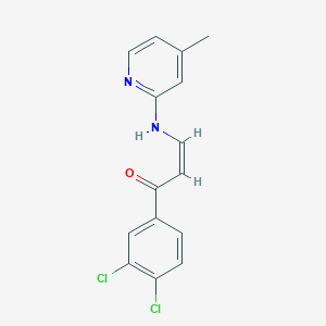 molecular formula C15H12Cl2N2O B5436116 1-(3,4-dichlorophenyl)-3-[(4-methyl-2-pyridinyl)amino]-2-propen-1-one 