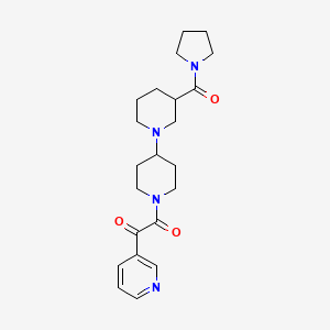 molecular formula C22H30N4O3 B5436123 2-oxo-1-pyridin-3-yl-2-[3-(pyrrolidin-1-ylcarbonyl)-1,4'-bipiperidin-1'-yl]ethanone 