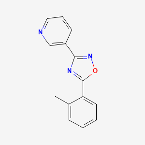 molecular formula C14H11N3O B5436126 3-[5-(2-methylphenyl)-1,2,4-oxadiazol-3-yl]pyridine 