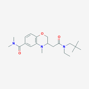 3-{2-[(2,2-dimethylpropyl)(ethyl)amino]-2-oxoethyl}-N,N,4-trimethyl-3,4-dihydro-2H-1,4-benzoxazine-6-carboxamide