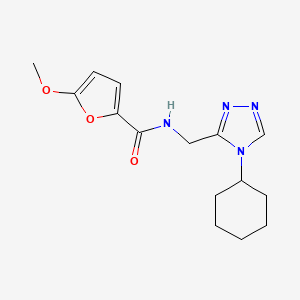 molecular formula C15H20N4O3 B5436130 N-[(4-cyclohexyl-4H-1,2,4-triazol-3-yl)methyl]-5-methoxy-2-furamide 