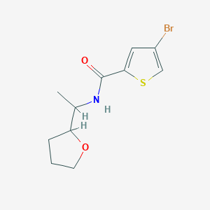 molecular formula C11H14BrNO2S B5436137 4-bromo-N-[1-(tetrahydro-2-furanyl)ethyl]-2-thiophenecarboxamide 