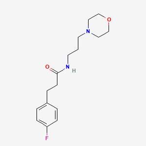 3-(4-fluorophenyl)-N-[3-(4-morpholinyl)propyl]propanamide