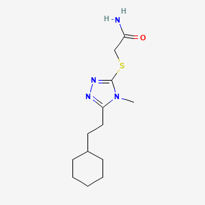 2-{[5-(2-cyclohexylethyl)-4-methyl-4H-1,2,4-triazol-3-yl]thio}acetamide